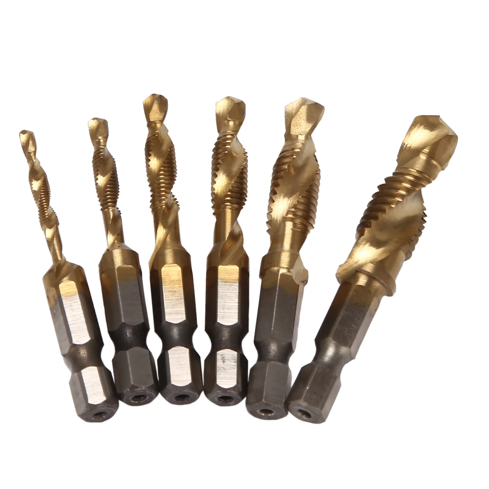 COFA-4341 Hexagon Shank M3-M10 Hexagon Shank Thread Metric Tap Drilling Screw Machine Compound Drill Bit