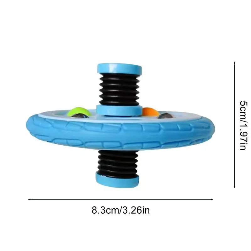 Bounce Tire Gyro Fingertip Gyro Gyro Spinners Spring Mechanism Bubble Pop Rubber Tire Gyro Fidget Gyroscope Toys For Kids Teens