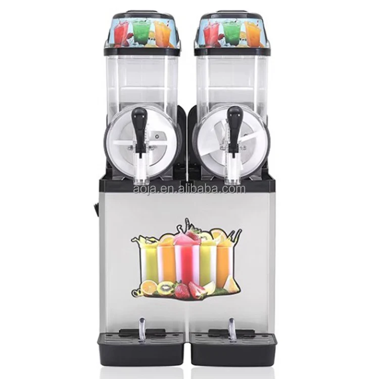 

AOJA Commercial Slushy High Quality Granita Ice Frozen Drink Slushir Machine Juice 12L*2 Water Tanks Slush Machine for Sale