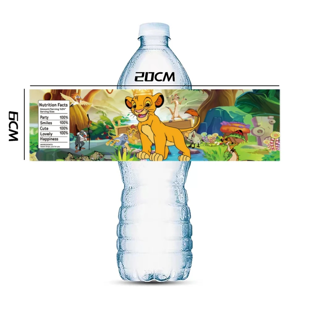 Disney Lion King Simba Champagne Beer Water Bottle Wraps Labels Birthday Labels Stickers Kids Birthday Party Decorations