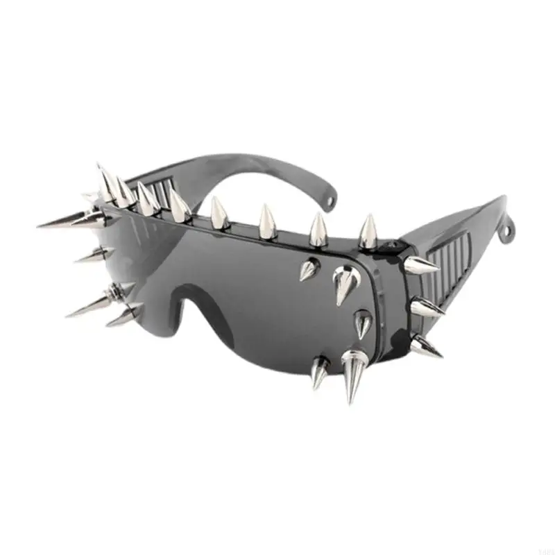 Y88A Novelty Spiked Sunglasses For Shows Cosplay And Daily Wear Punk Costume Accessories