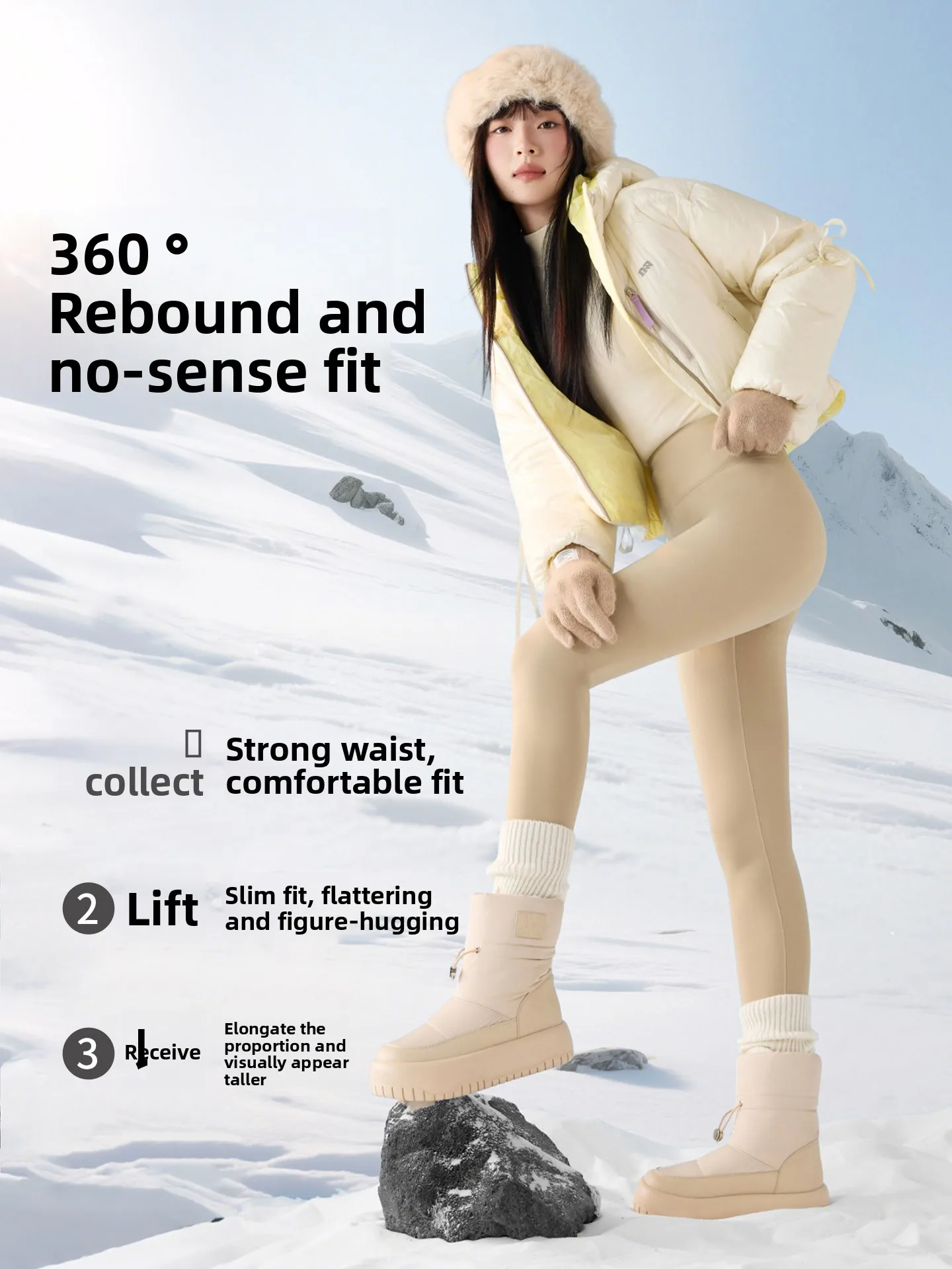 Pantaloni da yoga foderati in Fce a vita alta da donna autunno inverno dimagranti modello pelle arca pantaloni strato base termica abbigliamento casual