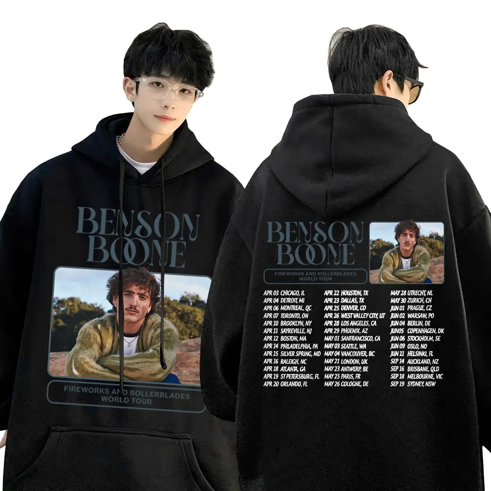 

Benson Boone Hoodie Fireworks & Rollerblades World Tour Sweatshirt Men Fashion Oversized Hoodies Unisex Fleece Cotton Pullover