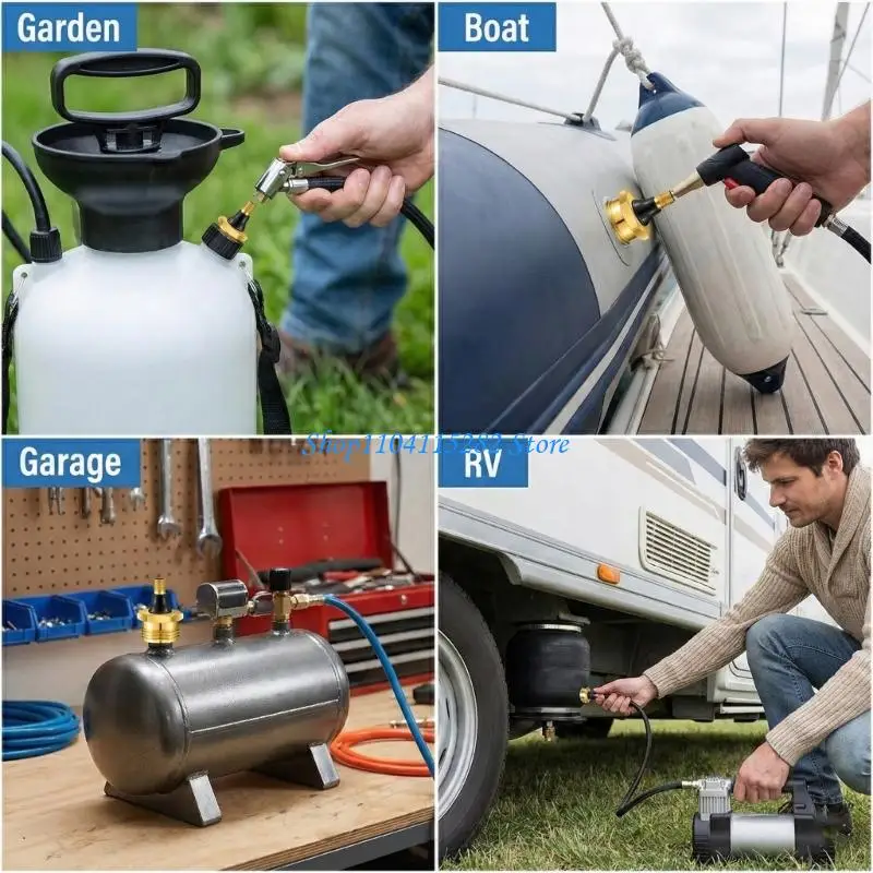 

Quick Installation RVs Blow Out Adapter for Water Pipes Blow Out Plug Effective Freeze in Various Applications