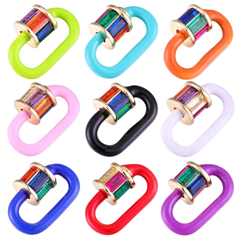 Juya Handmade Decorative Colorful Spiral Fasteners Carabiner