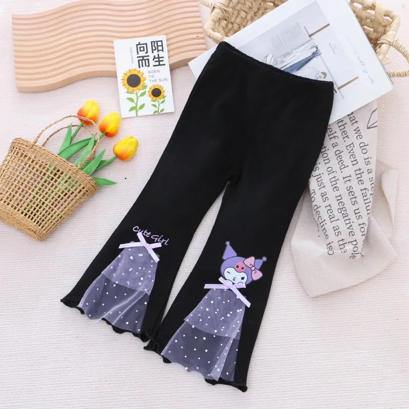 Pantalon décontracté Sanurgente My Melody pour enfants, pantalons de dessin animé Y2K, Cinnamoroll, Kuromi Anime, mode, doux, Kawaii, mignon, cadeaux pour enfants