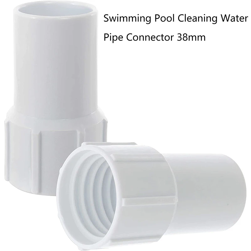 Swimming Pool Hose Connector Pool Hose End Cuff Left Hand 38mm For Pool Vacuum Hose 38mm Threaded Suction Pipe