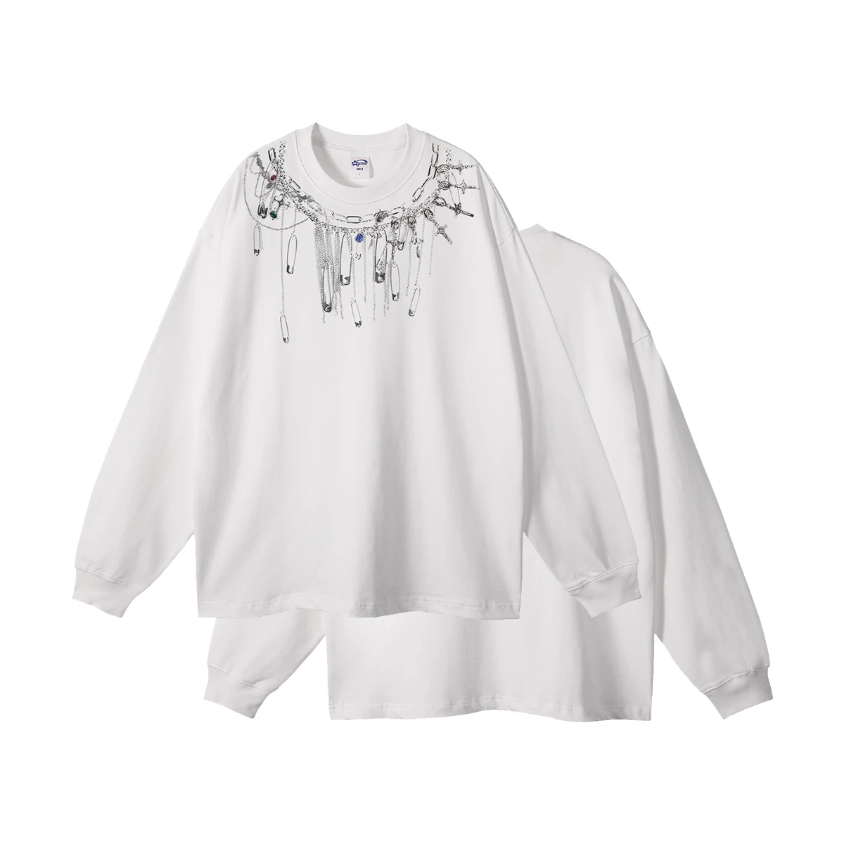 

Мужские и женские футболки с длинными рукавами и принтом цепочки