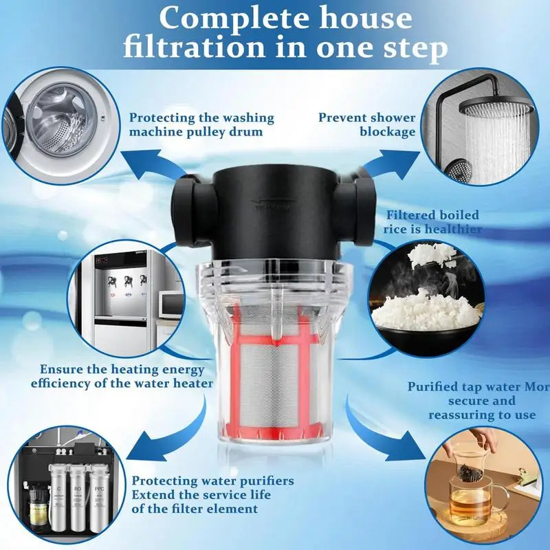 Garden Hose Water Filter Quick Connect Sediment 200 Mesh Filter Attachment Garden Hose Inline Strainer Garden Water Hose Filter