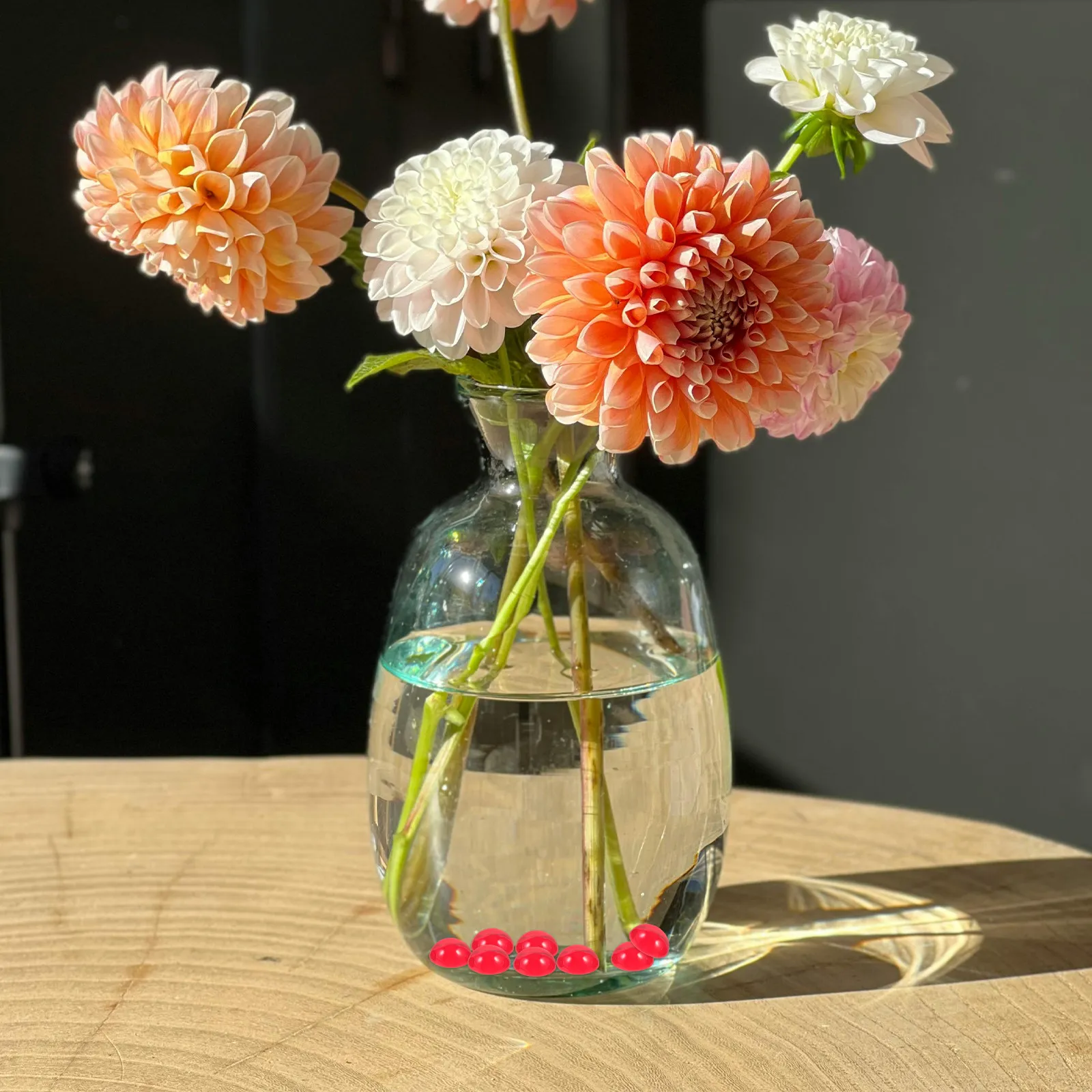 50Pcs Glass Vase Filler Stones Flat Bottom Decorative Beads for Fish Tank Flower Pot DIY Handmade Floral Arrangement Party view 6