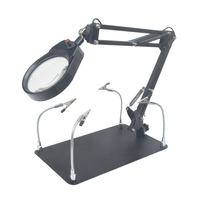 10X 20X 30X USB Magnifier With LED Lamp Magnifying Glass 38 LED Table Lamp With Magnifier Foldable Reading Repairing Lamp