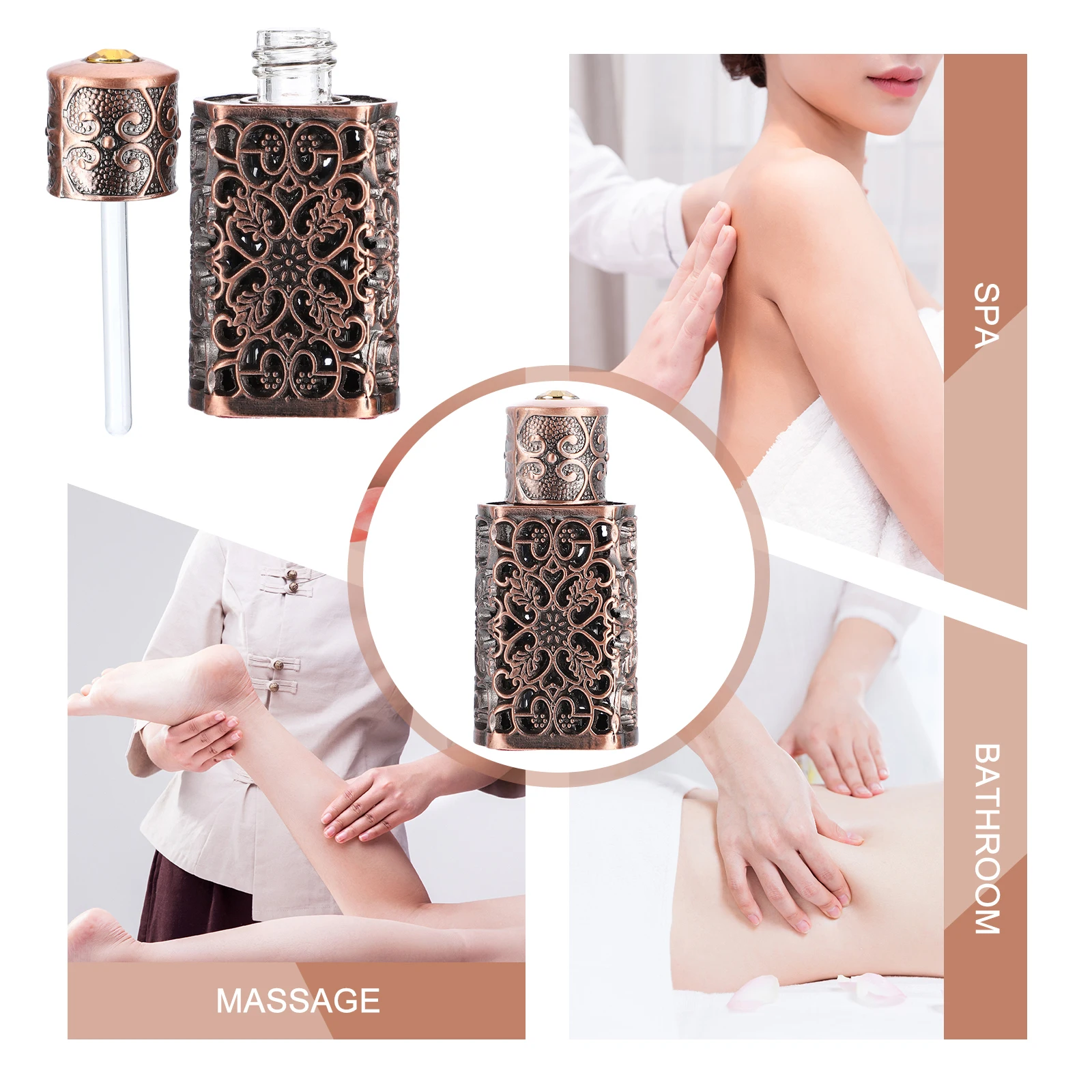 

3ml Design Metal Glass Essential Oil Dispenser Leak Proof Travel Bottles Essential Oil Bottle Spray Bottle