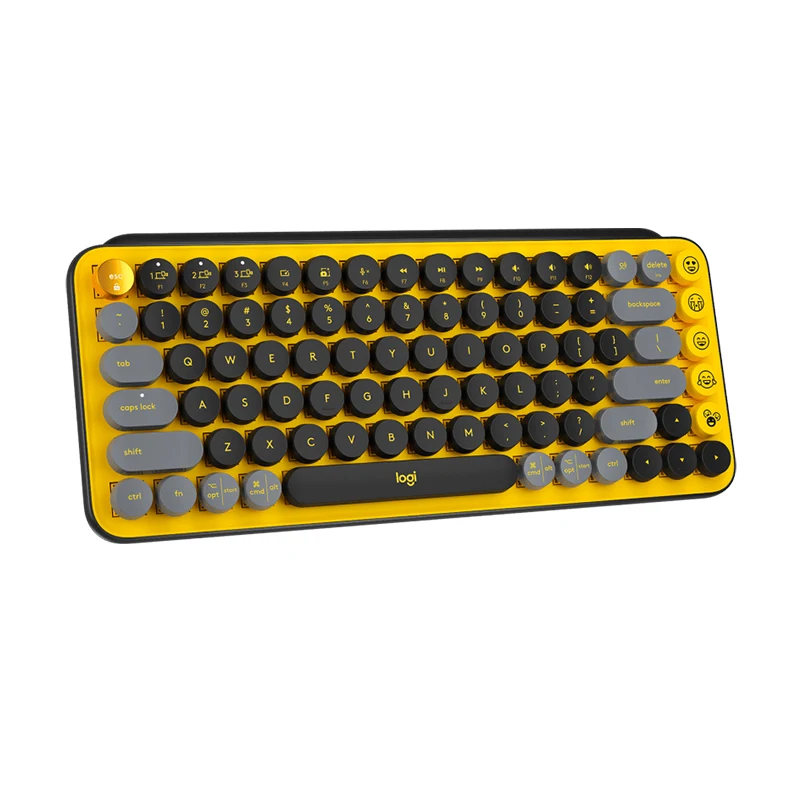 Aron Keyboard mekanik nirkabel gelembung, papan ketik kantor kotak warna Desktop Ce USB 2.0 108 dengan tombol