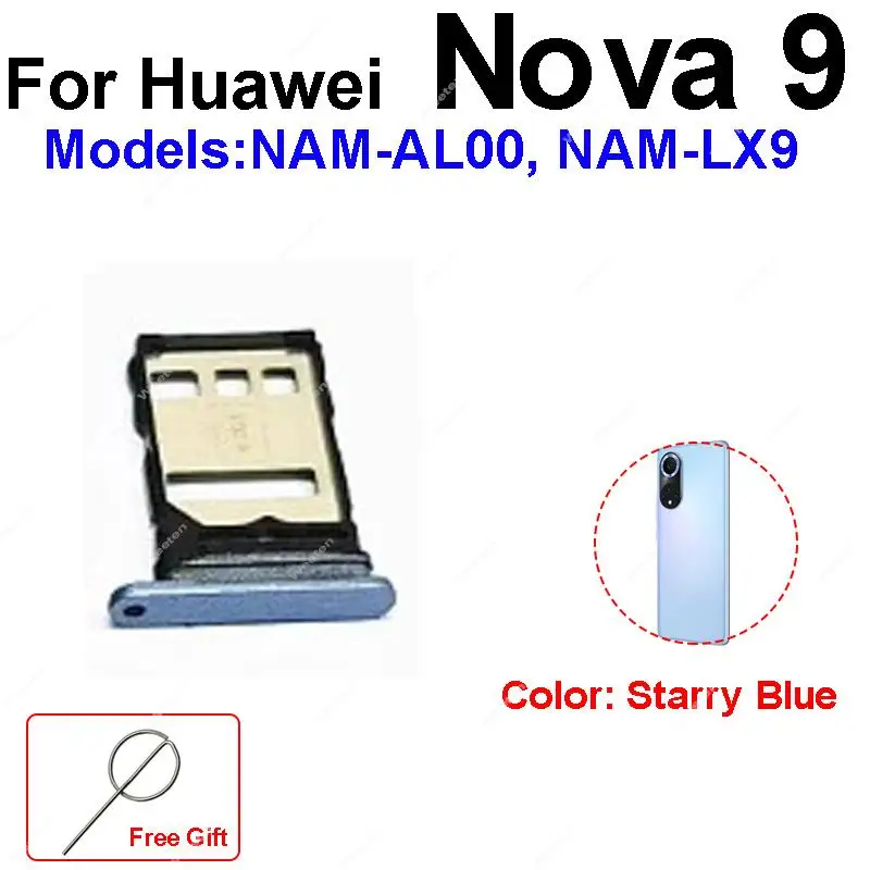 SIM Card Tray For Huawei Nova 9 nova 9  Sim Card Holder   Card Reader Adapters Slot Socket Replacement