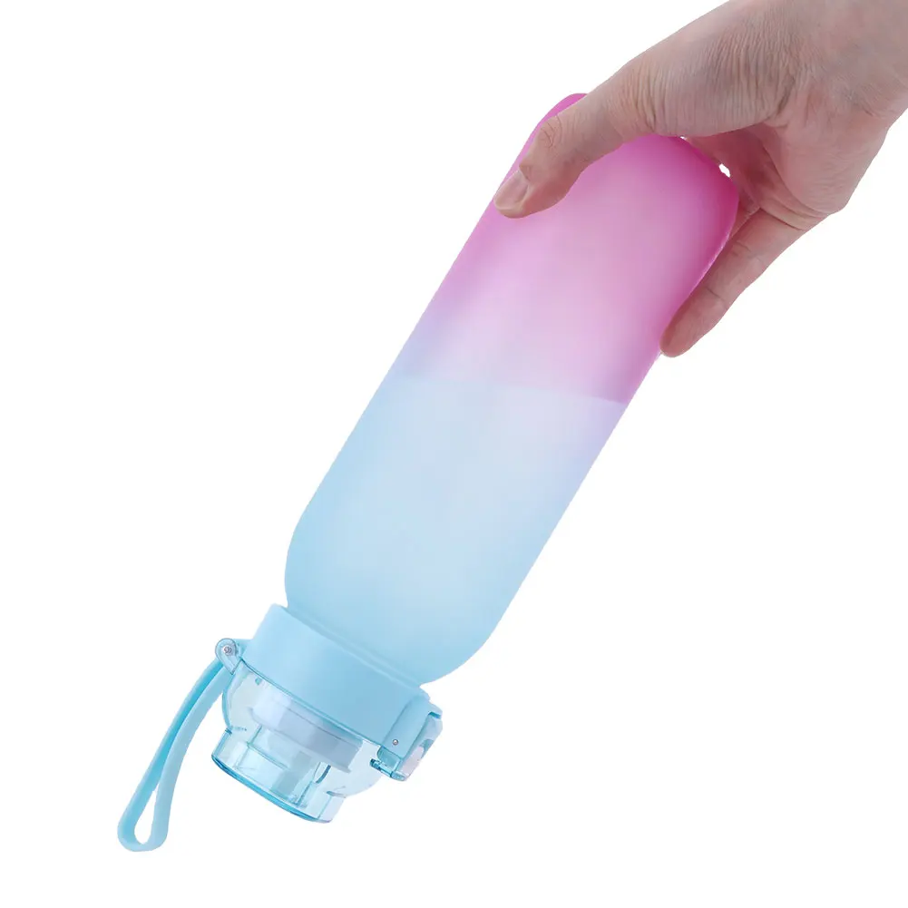 1000ML Flavored Water Bottle with 7 Flavor Pods Fragrance Smelling Water Bottle Portable for Travel Climbing Hiking Outdoor Spor