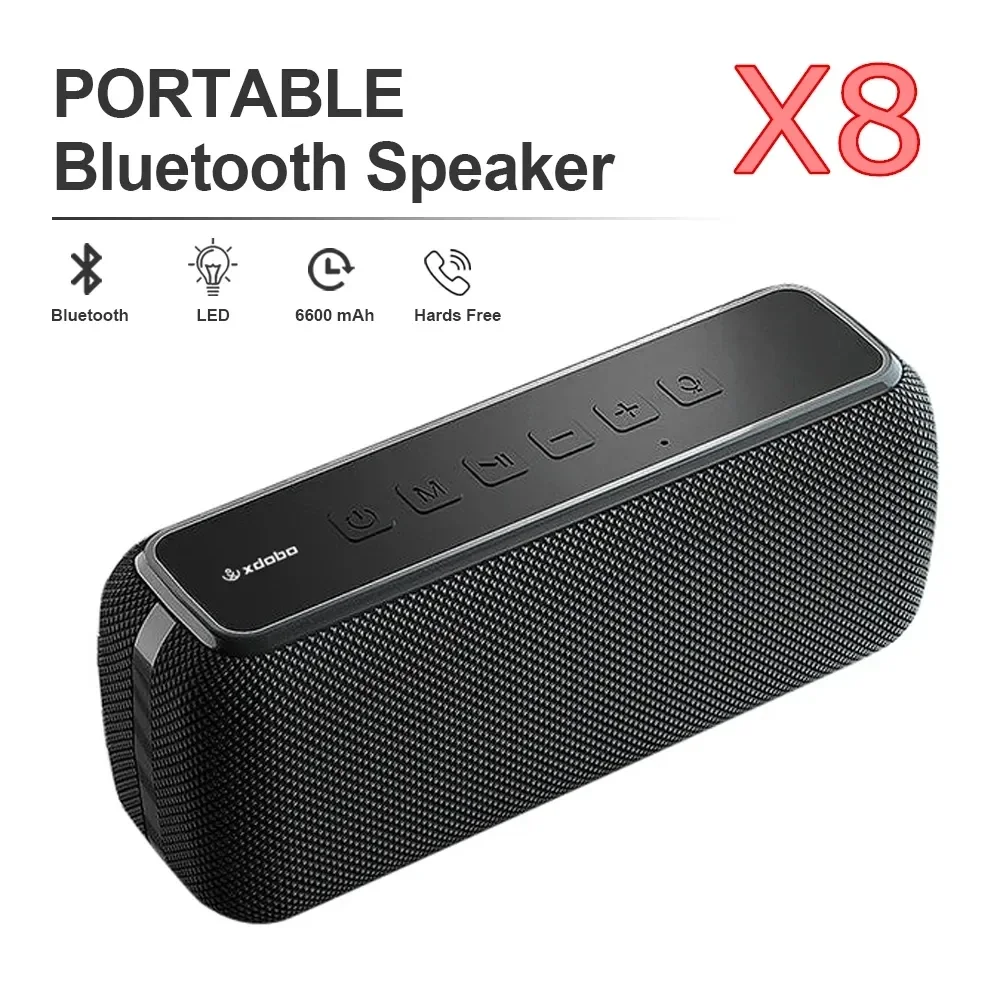 

XDOBO X8II 60W Portable Bluetooth Speakers Bass Stereo Wireless Subwoofer Waterproof TWS 6600mAh Power Bank Suporrt USB/TF/AUX