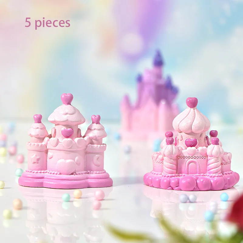 Fairy tale castle micro landscape tabletop cake decoration accessories Dream Moon Castle resin ornaments