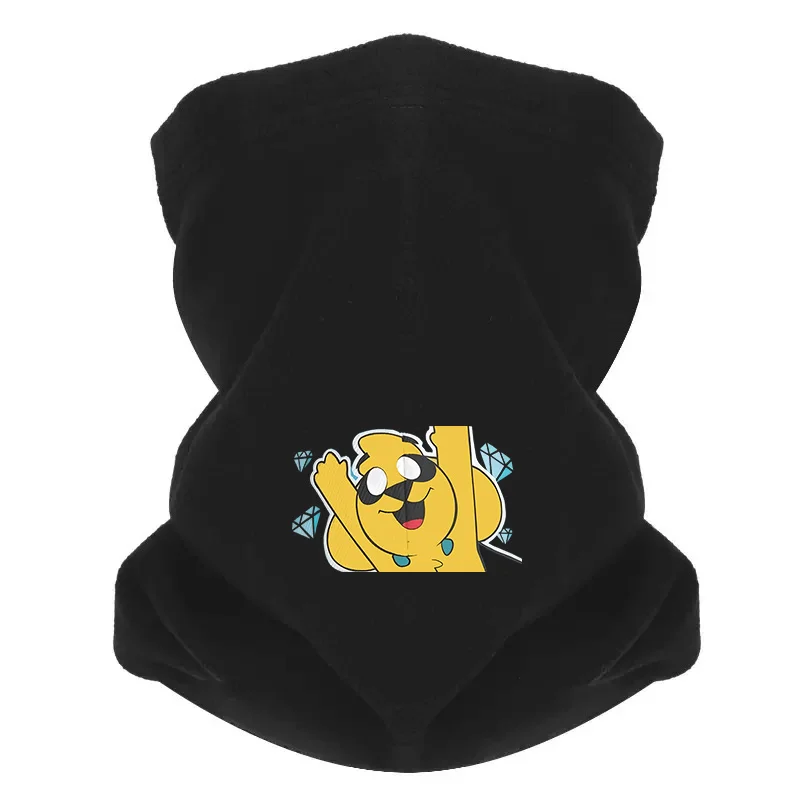 Cartoon character hand up diamond Men Windproof Scarf Mask Neck Gaiter Hat Women cap Headgear Outdoor Keep Warm Winter Multifunc