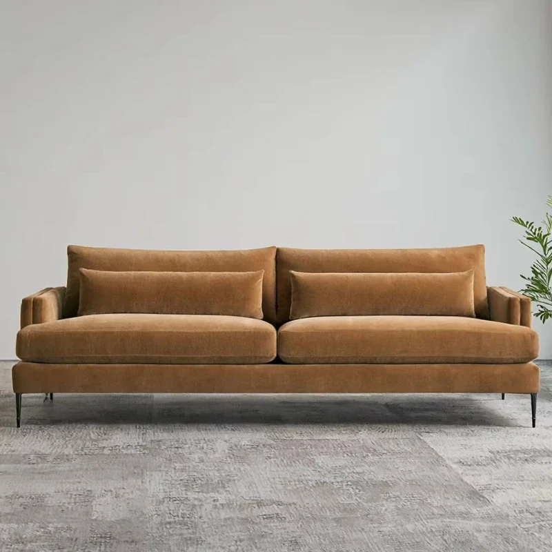 

Antique Velvet 3 Seat Sofa Bed Lightweight Luxury Home Furniture