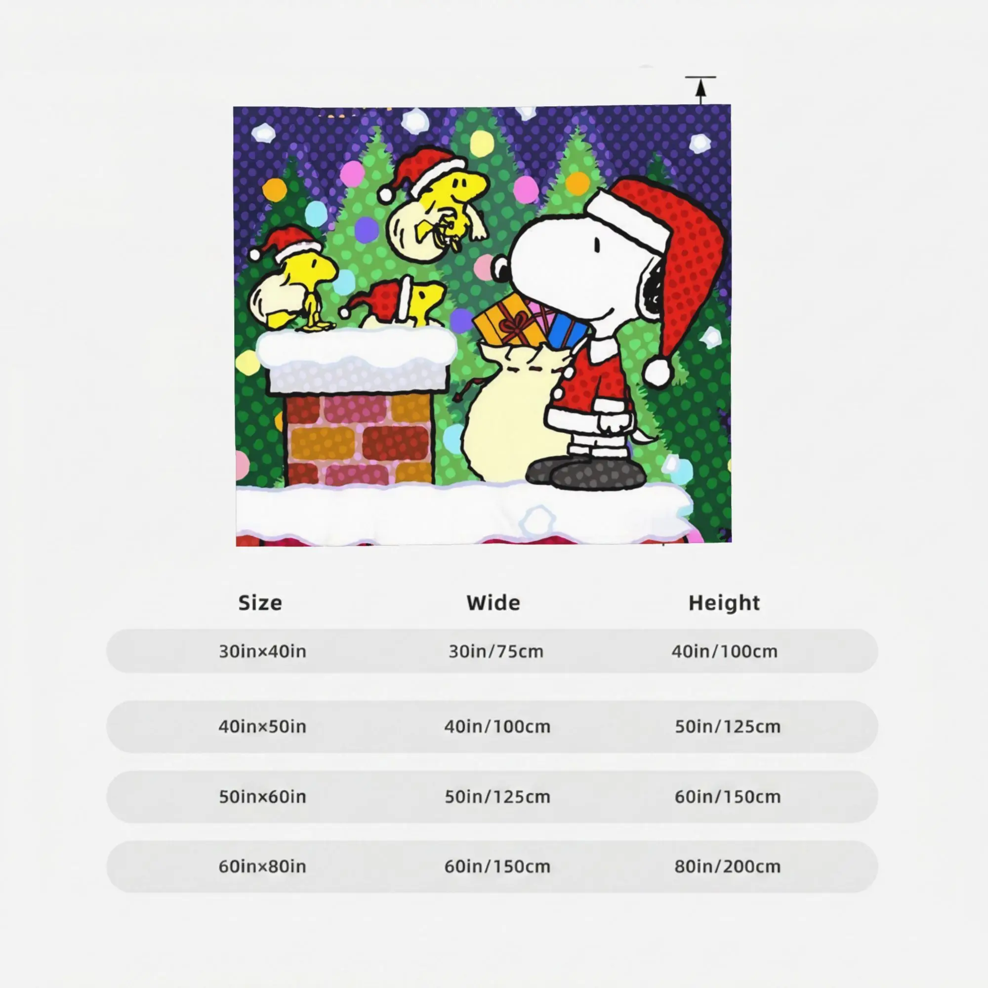 S-Snoopys Xmas  Merry Christmas Wool Blankets  Awesome Throw Blankets for  Sofa Bedding Lounge 150*125cm Rug Piece