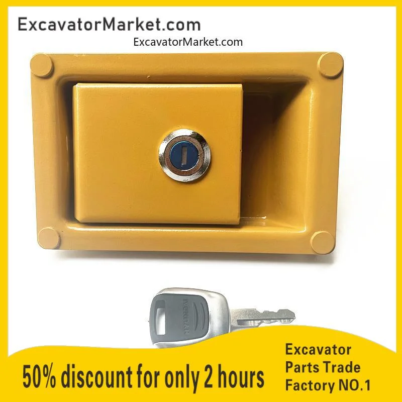 

For Hyundai R150/200/215/225/305-5-7-9 Excavator Pump Side Door Lock with Key High Quality Accessories Excavator Accessories