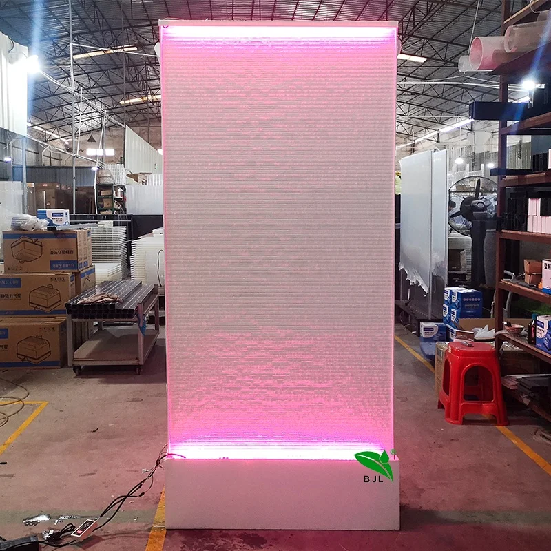 Custom. new design decoration multi color LED waterfall water feature water wall