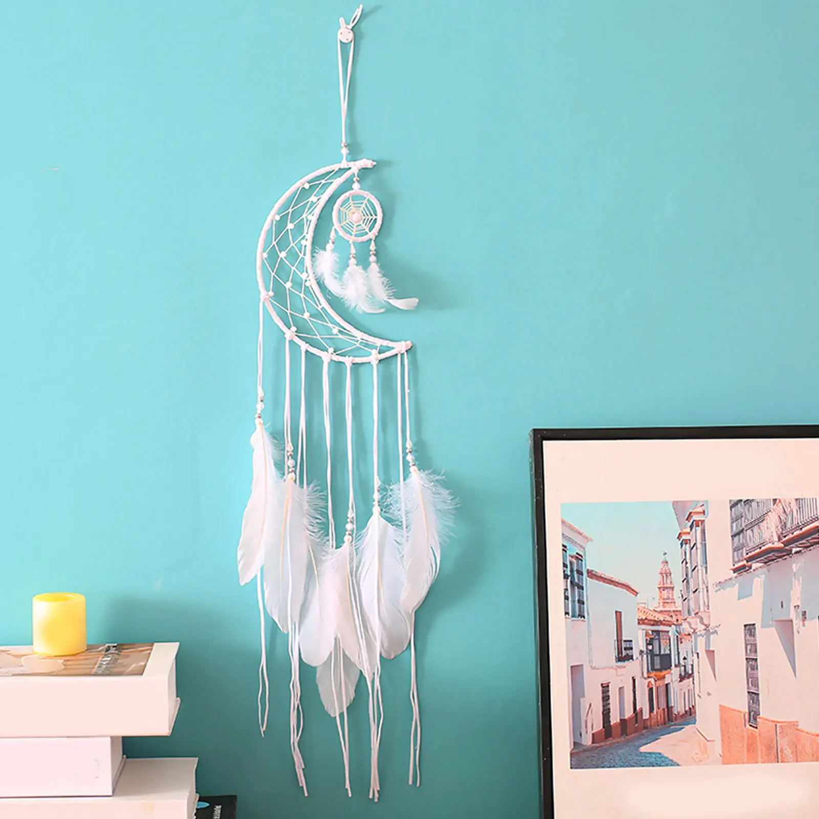 6Pcs Dreamcatcher Iron Rings DIY Accessories 2 Styles Moon Five-Pointed Textured Strong for Handmade Garland