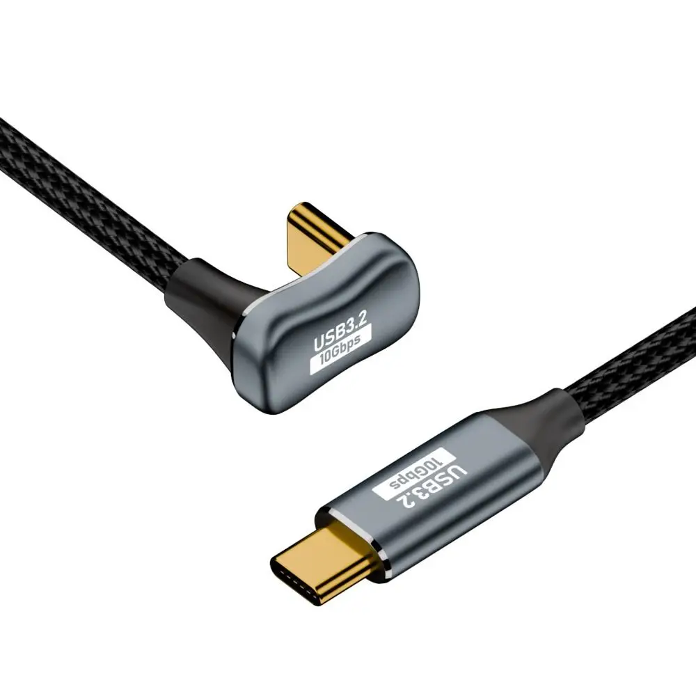 Emark Chip PD 100W USB 3.1 Gen 2 Type-C كابل 4K 60HZ الكوع OTG سلك بيانات سماعة 10Gbps خط شحن سريع