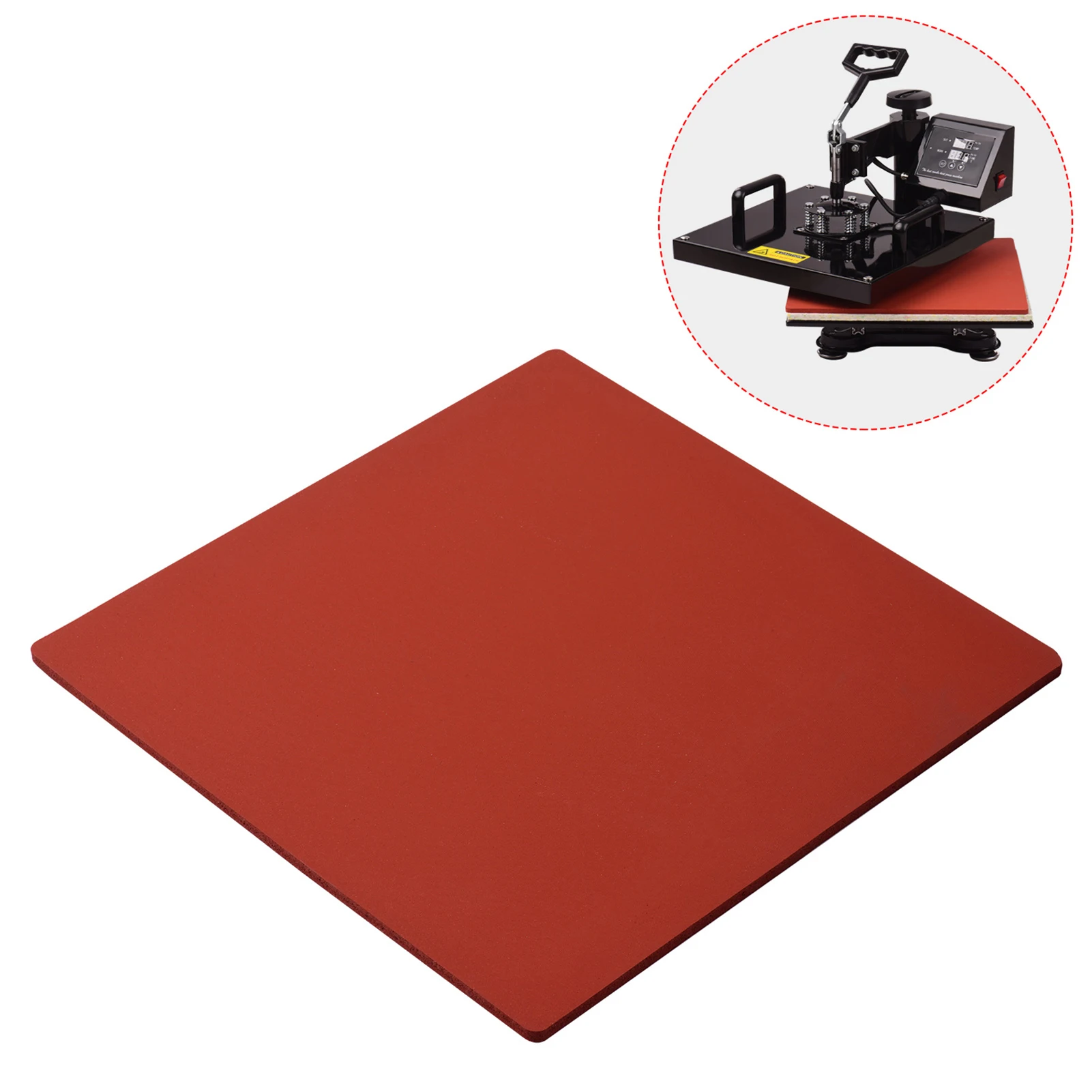 Heat Pressing Mat Silicone Rubber Pad 290*380*8mm High Temperature Resistant Plate Compatible with Easy Press 2 for Heat Press