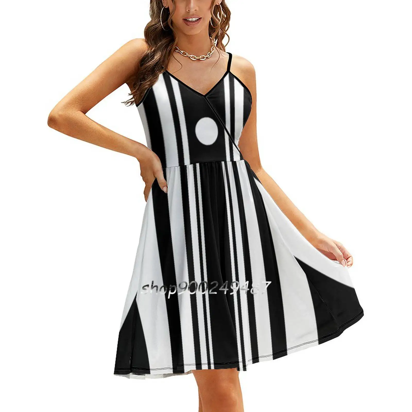 The Doppler Effect Sling Dress Women Summer Printing Condole Belt Dresses Doppler Doppler Effect Physics Sheldon Fancy