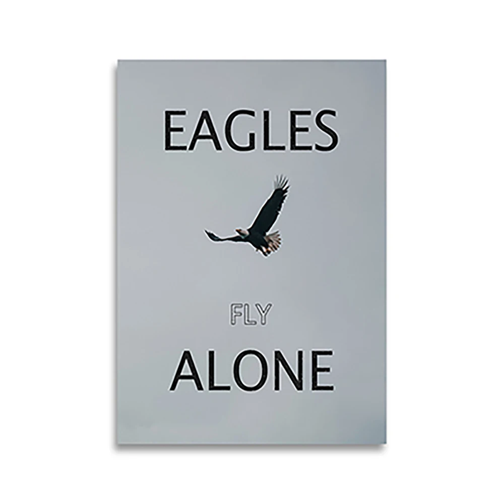 

Eagles Fly Alone Inspirational / Motivational Home décor Canvas Print Wall Art Animal Eagle Art Entrepreneur Artwork Gift