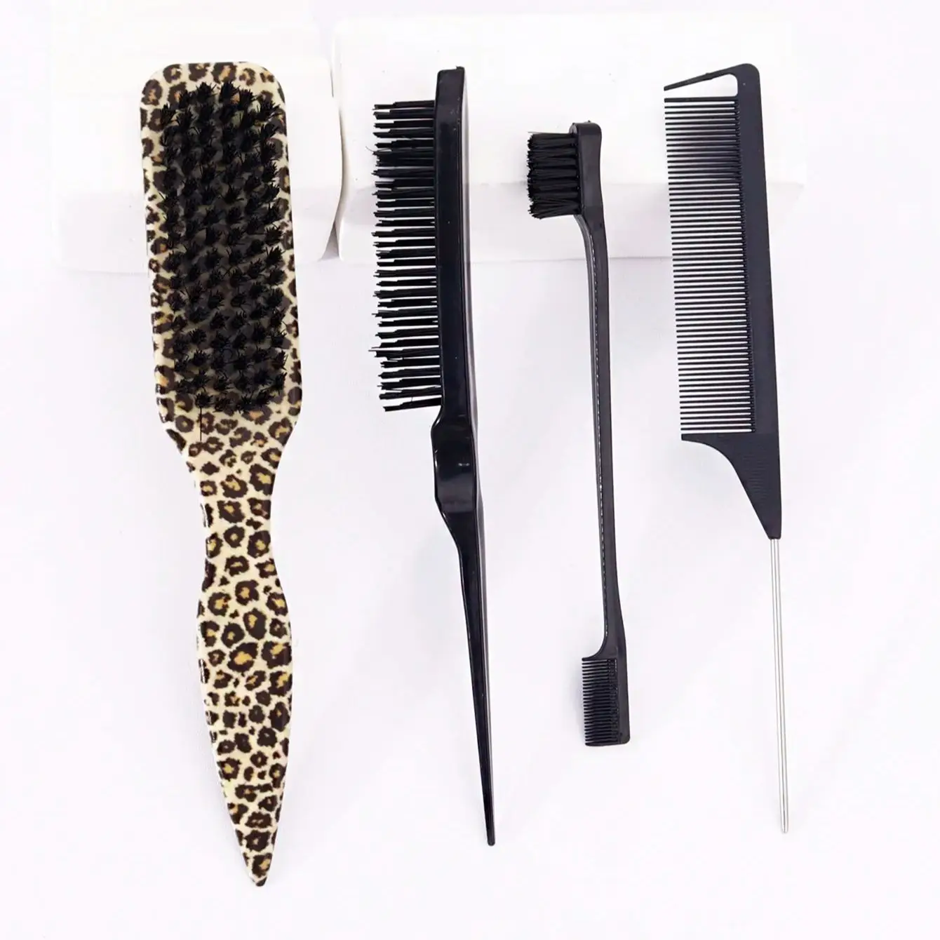 ชุดเครื่องมือทำผม 4 ชิ้น/ชุด, แปรงป้องกันผมพันกัน, แปรงจัดแต่งทรงผม, แปรงหวีหางหนู, แปรงจัดแต่งทรงผมขอบ, สำหรับวิกผมแท้โดยเฉพาะ