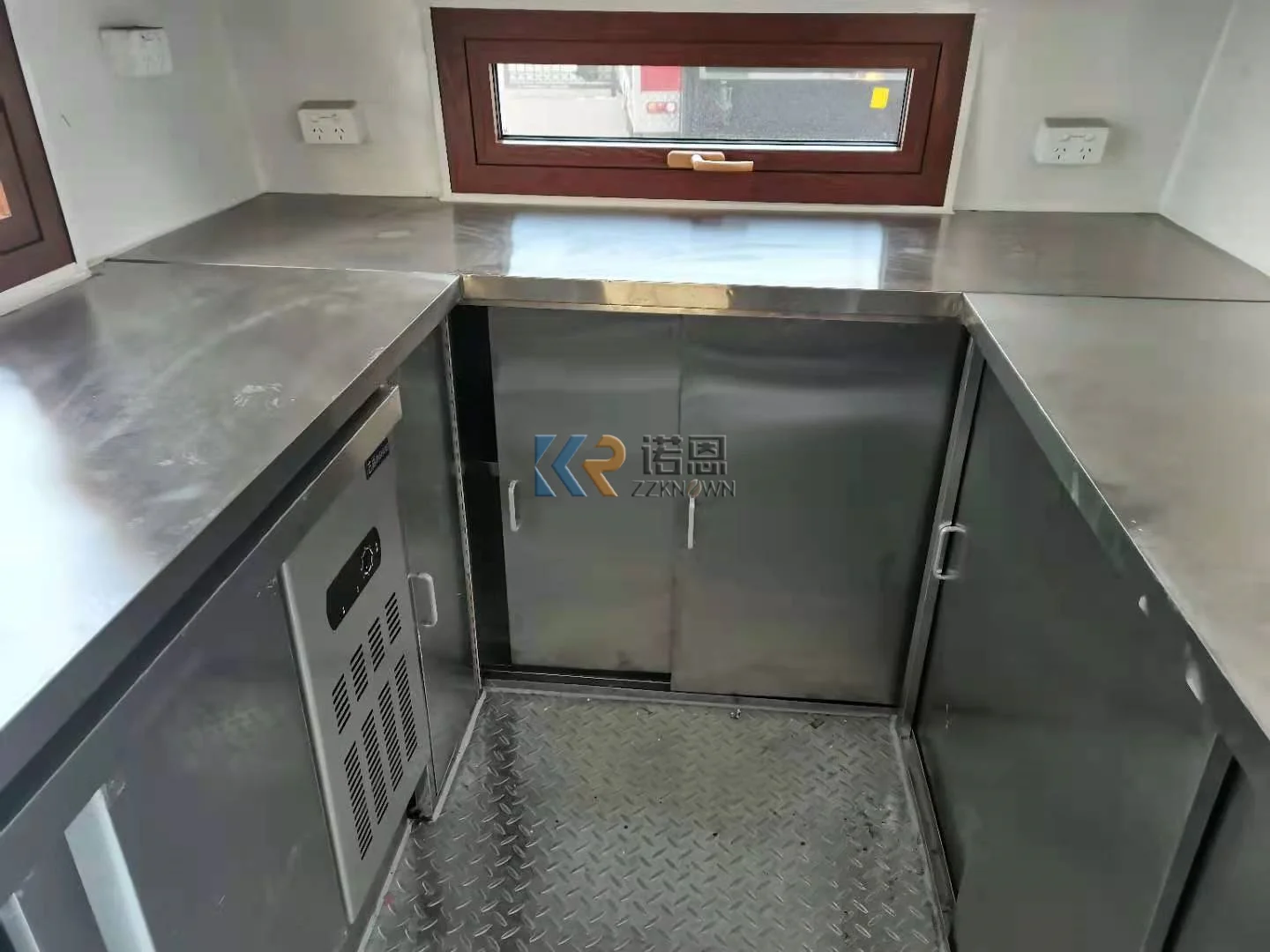 Caminhão de comida rápida cozinha móvel ao ar livre bolha chá sorvete venda reboque equipamentos de catering para venda