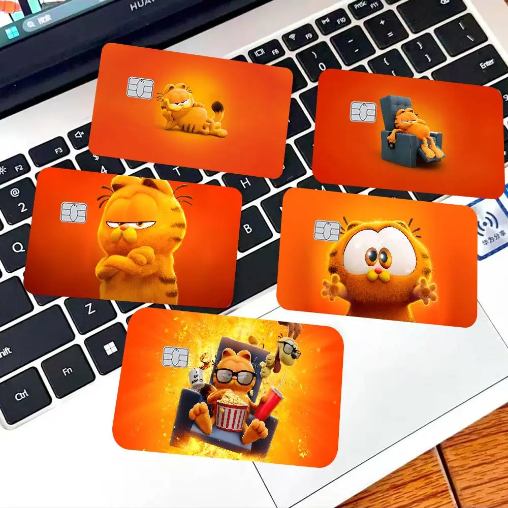Funny CARTOON G-Garfield Anmie Sticker Film Skin Cover for Credit Card Debit Bank Card Front