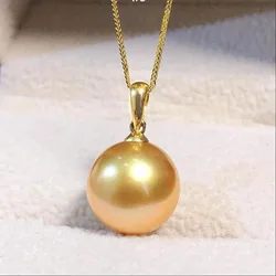 AAA+ 12-13mm Minimally designed pure silver single strong natural seawater pearl necklace gift box Artificial pearl