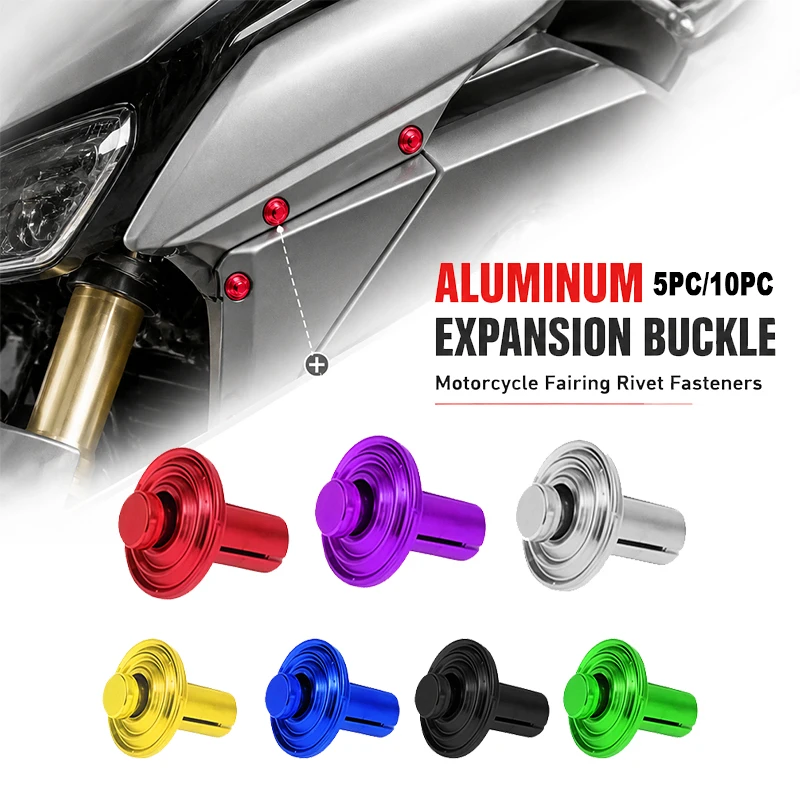 6mm Aluminum Alloy Expansion Buckle Nut for Motorcycle & Electric Vehicle Body Shell Fastener Clip Replacement Accessories