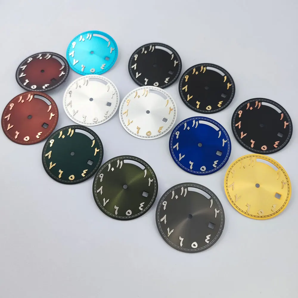 8285 watch dial 31MM dial Arabic numeral dial Aseptic dial is suitable for Miyota8285 movement watch accessories repair tools