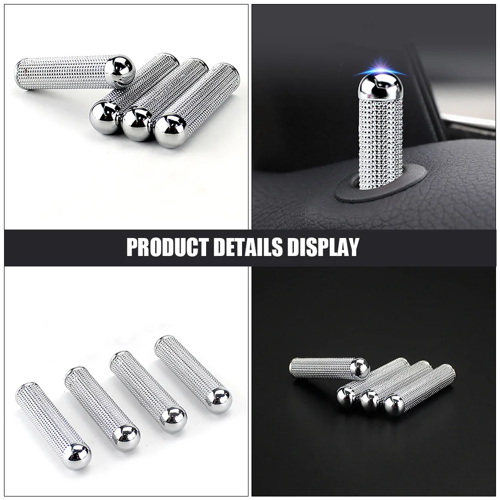 

8Pcs Car Door Lock Pull Knobs Zinc Alloy Interior Replacement Pins Auto Door Lock Accessories Car Interior Parts