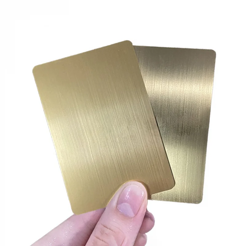 

Custom Personalized Laser Engraving Membership Ntag216 Chip Gold Black Contact Rfid Blank Business Nfc Metal Card