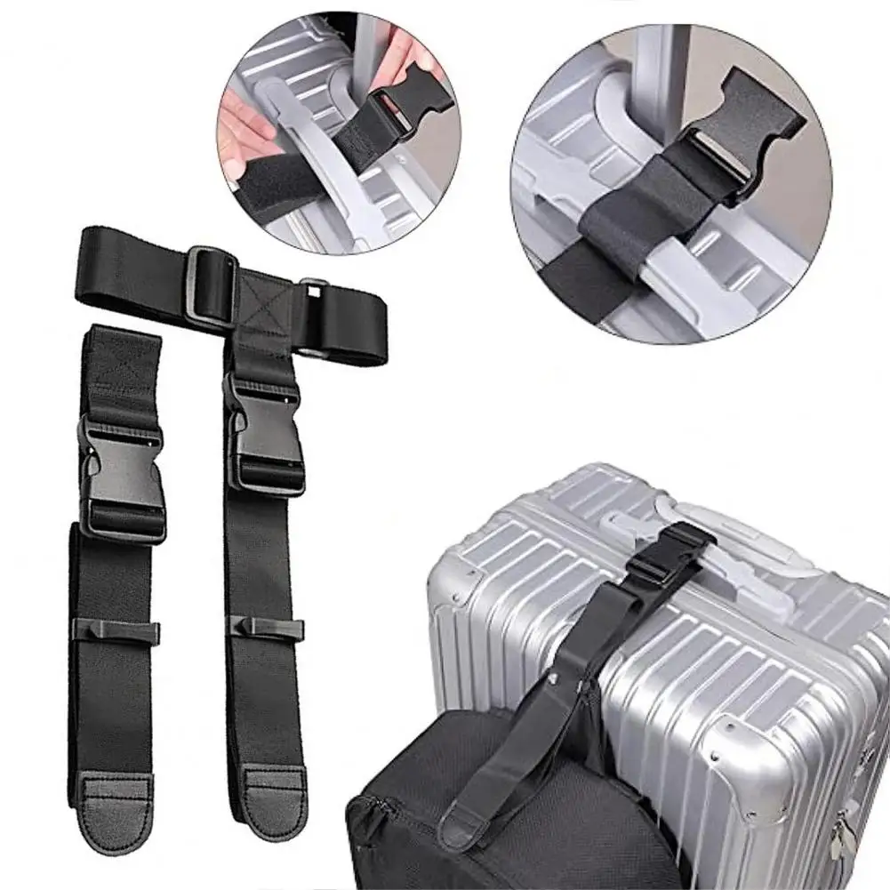 3 Pcs Luggage Connection Straps Adjustable Great Tenacity Heavy Duty Anti-lost Anti-theft Suitcase Belt Tie Luggage Together Tra