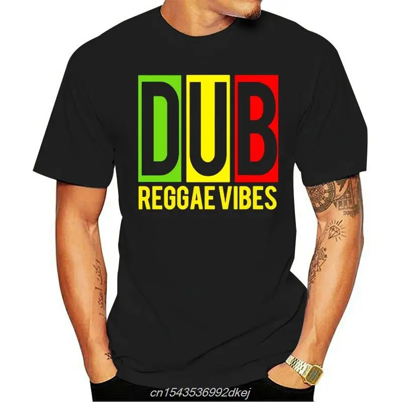 

T-shirt Reggae Music Rasta Vibes Jamaica Outdoor Wear Tee Shirt Dub Reggae Quality Cotton Men Women Cartoon Casual Short