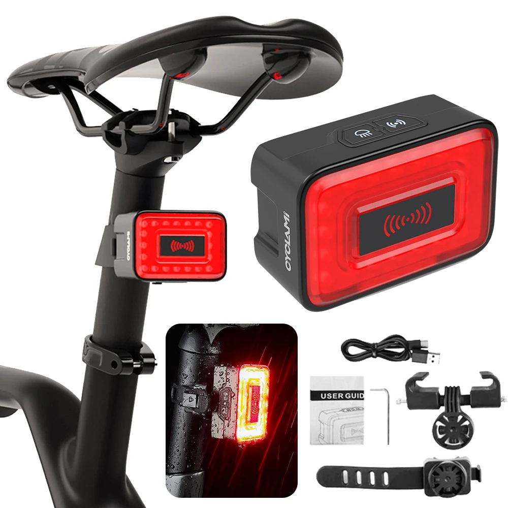 LED Bicycle Intelligent Radar Tail Light Waterproof Bike Radar Warning Light High Brightness Bicycle Taillight Bike Accessories