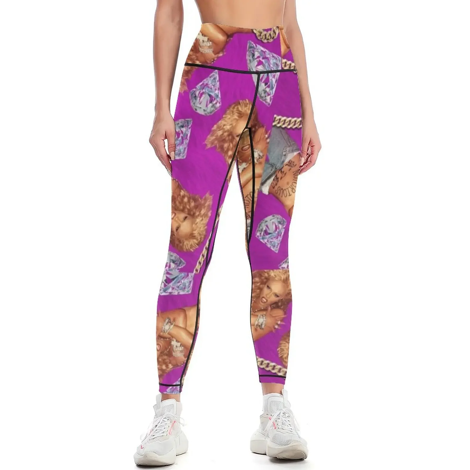 

Lil' Kim Leggings legging gym Women's push up active wear high waist Womens Leggings