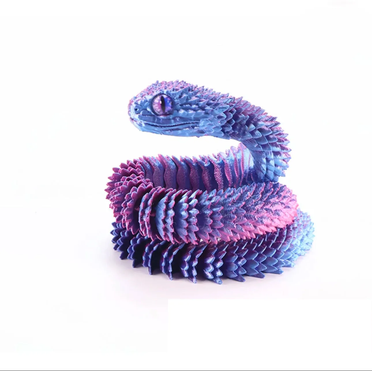 1pcs 3D Printed Snake Simulation Snake Desk Accessories Scary Toy For Kids 3D Printed Dragon Room Desktop Ornament New Year Gift