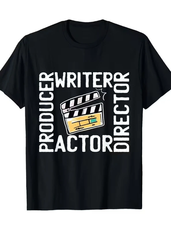Men's Funny WRITER PRODUCER ACTOR DIRECTOR T Shirt Unisex Women Tee Casual Cotton Vintage Harajuku O-Neck Meme Tops Short Sleeve