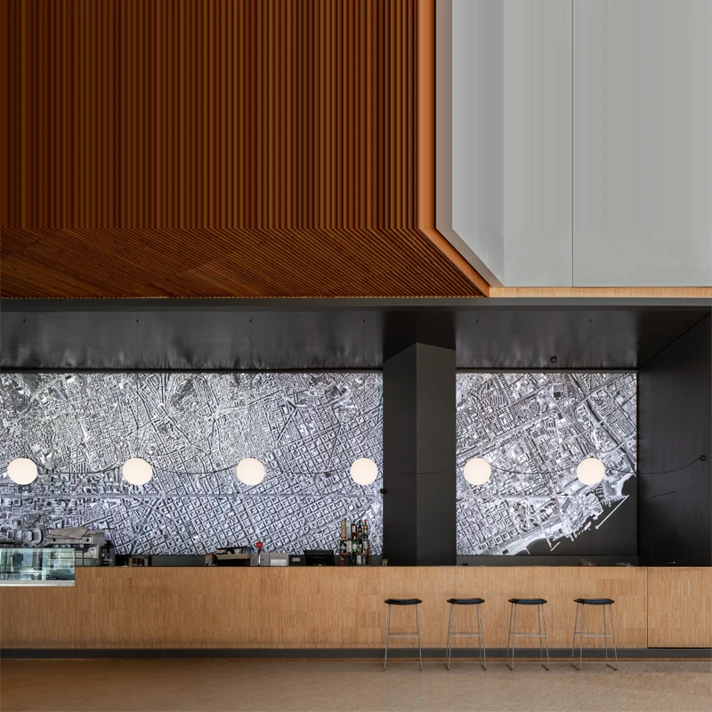 LED Belt Lustre com couro laranja Pendurado Lâmpada, Long Chandelier, Creative Duplex Building, Villa Parlor, Exposição do Hotel, Designer