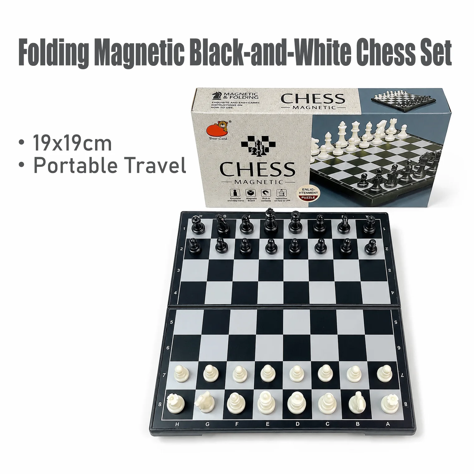 Magnetic Travel Chess - 19 x 19 cm großes, faltbares