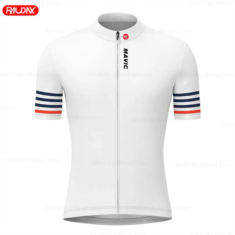 RX MAVIC 2024- Men's Cycling Set, Short Sleeve, Road Cycling, Breathable Set, Bib Shorts, Team Training Shirt, Summer, New