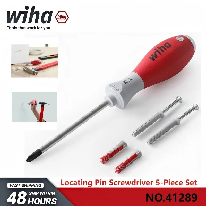 

WIHA 41289 Набор ракеток с позиционирующими штифтами SoftFinish Knockout Проколываемая крестовая отвертка Набор из 5 предметов со шкалой