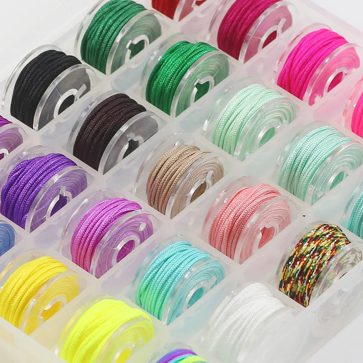 

25pcs Assorted Colors Polyester Cord Thick Braided String For Jewelry Making Diy Accessories Bracelet Necklace & Beading Crafts